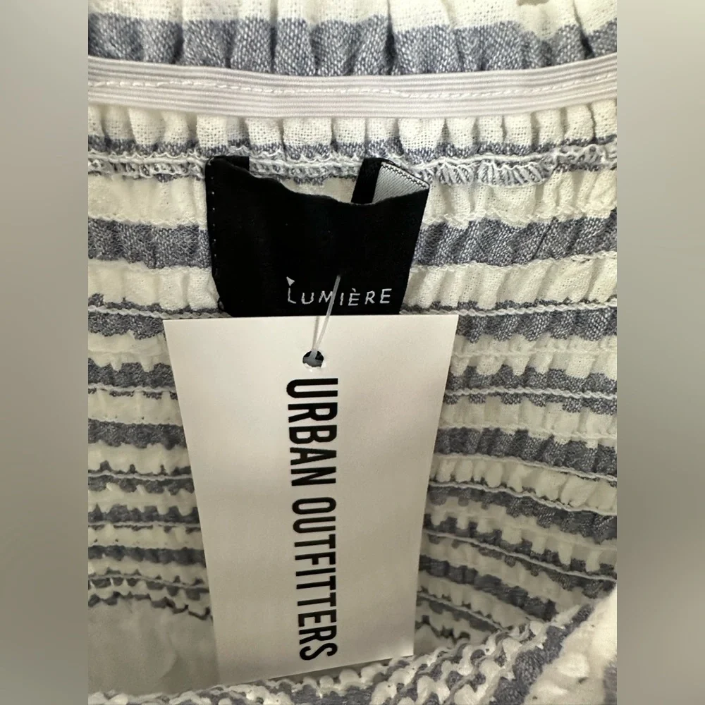 Urban Outfitters Lumiere Woven Blue/ White Stripe Dress. New with tag - Picture 11 of 11